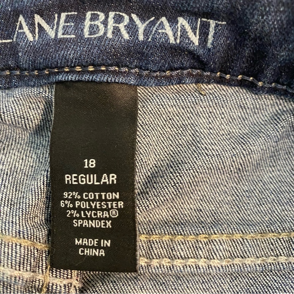 Lane Bryant Dark Blue straight Leg Denim Jeans with Genius Fit Sz 18 - Picture 6 of 7